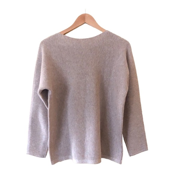 Talbots Wool Blend Bateau Neck Dolman Sleeve Sweater Women's LP Shimmer - Picture 9 of 9